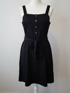& HARMONY BUTTON FRONT TIE WAIST DRESS